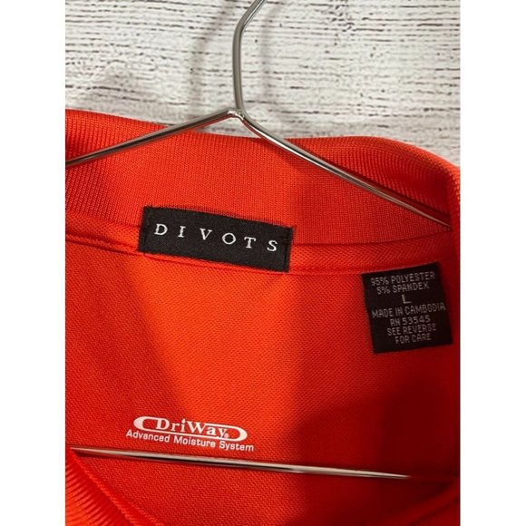 Clemson Tigers - The Tiger Sports Shop Divots Men's L Orange Logo Polo Shirt - Picture 4 of 5